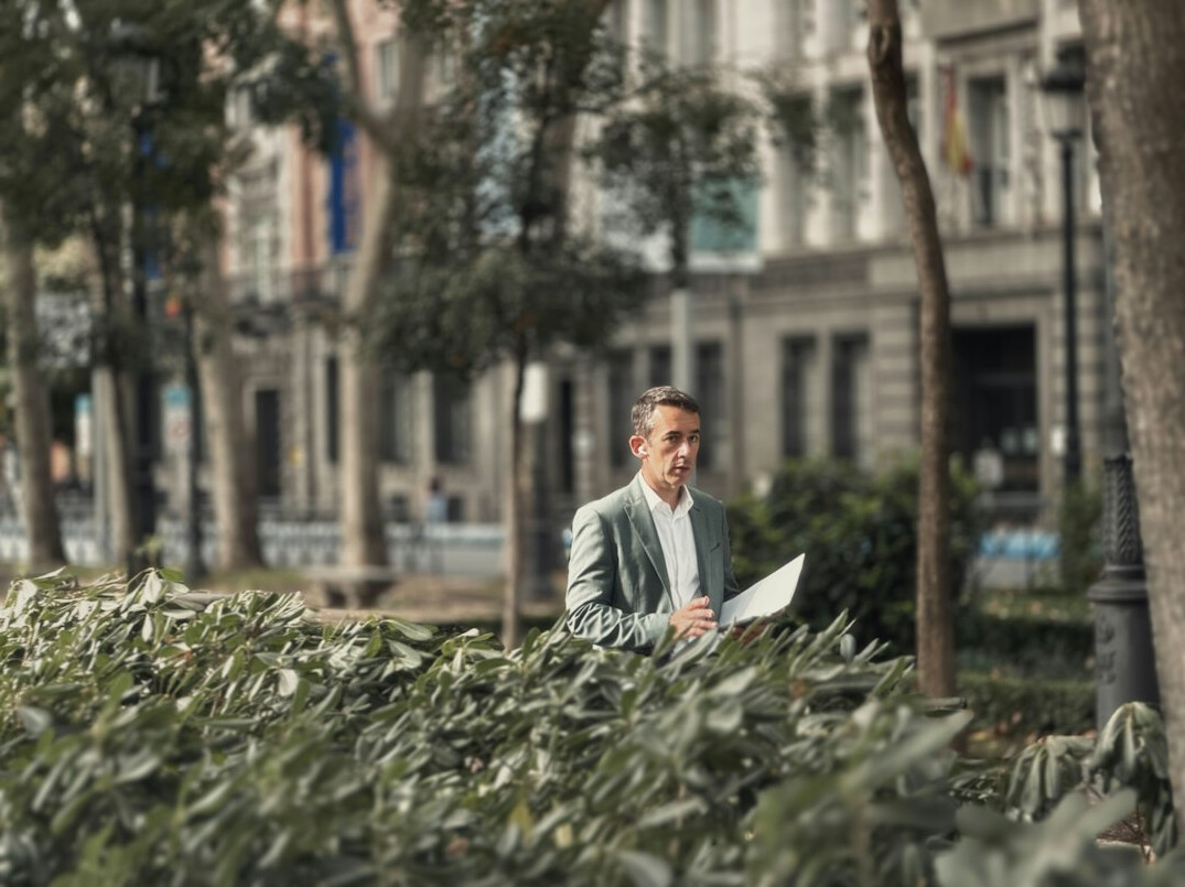 business professional reading